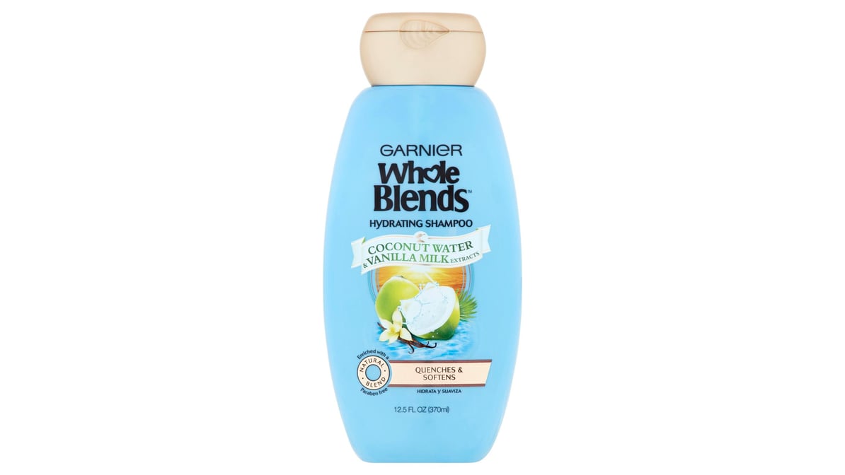 Garnier Whole Blends Hydrating Shampoo with Coconut Water & Vanilla Milk Extracts (12.5 oz)