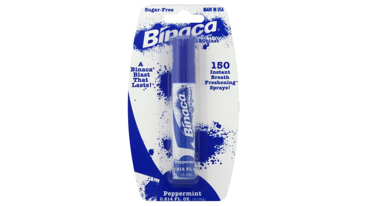Binaca Sugar Free Aerosol Peppermint Breath Spray (0.21 oz)