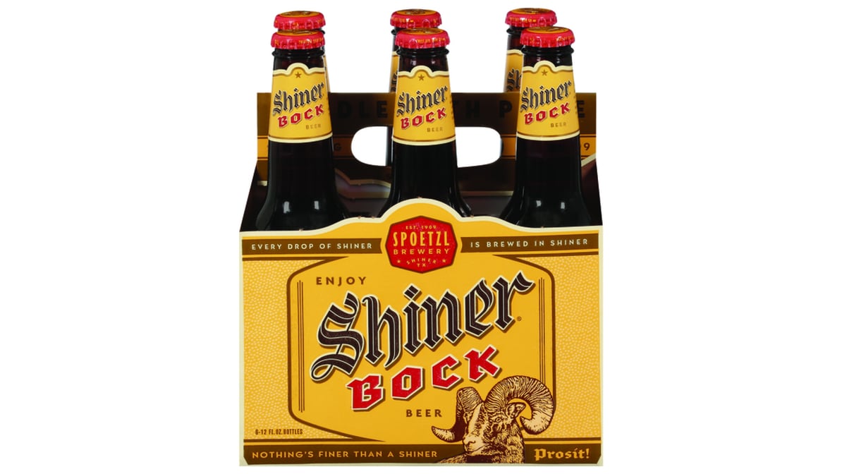 Shiner Bock Beer Bottles (12 oz x 6 ct)