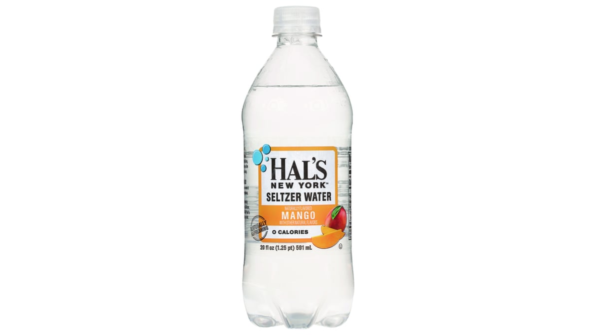 Hal's New York Sparkling Seltzer Water Mango (20 oz)