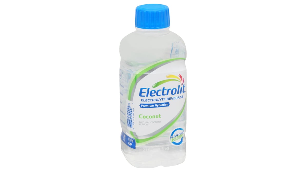 Electrolit Natural Coconut Flavor Premium Hydration Electrolyte Water (21 oz)