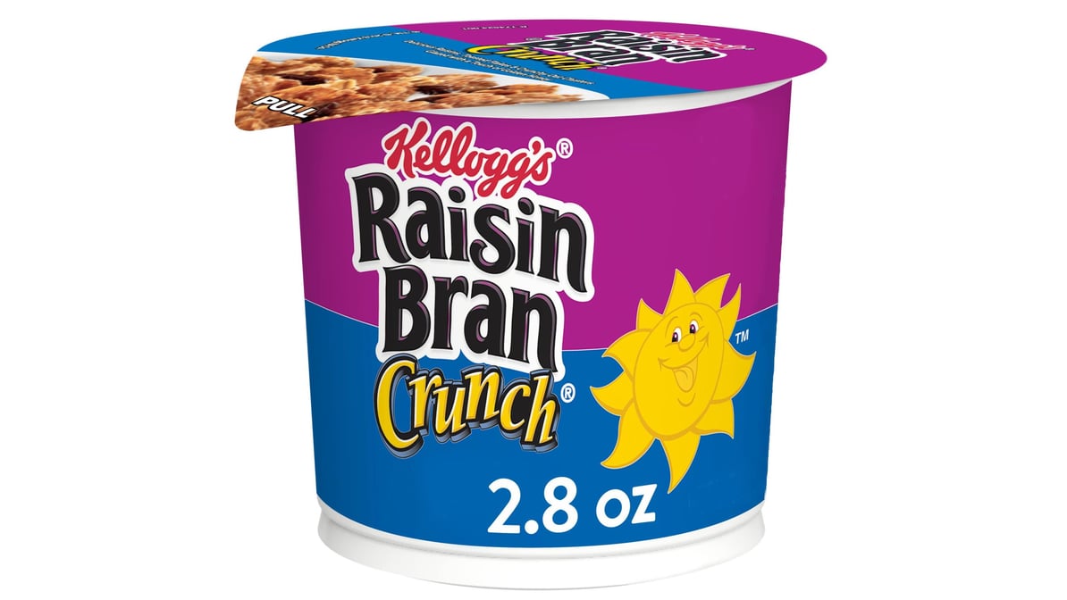 Kellogg's Original Raisin Bran Crunch Breakfast Cereal in a Cup (2.8 oz)