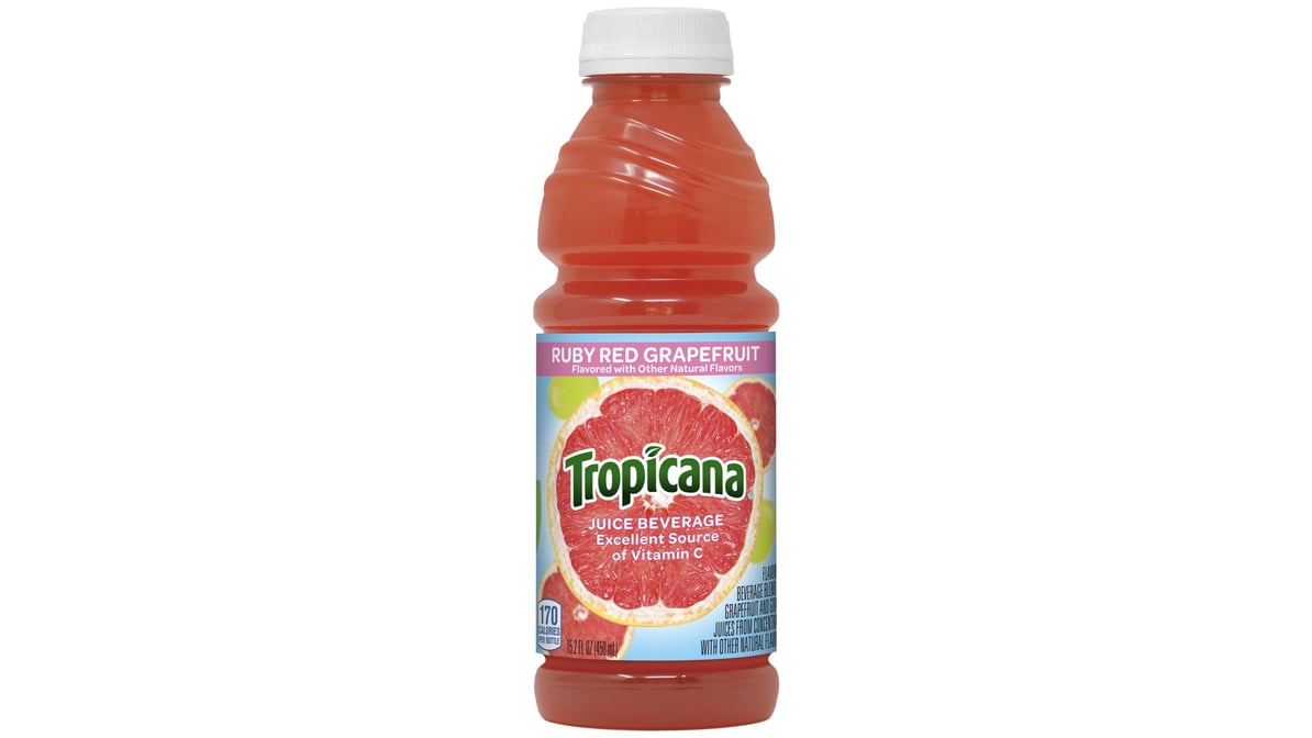 Tropicana Juice Ruby Red Grapefruit Bottle (15.2 oz)