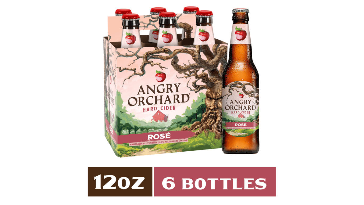 Angry Orchard Rosé Hard Cider Cans (12 oz x 6 ct)