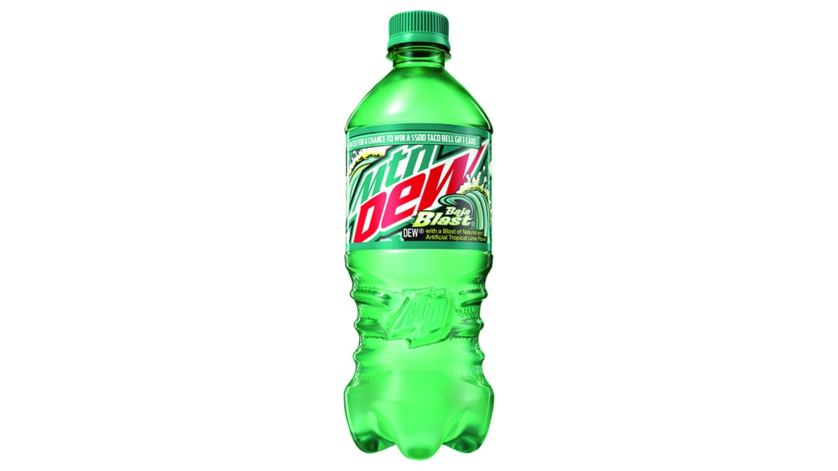 Mountain Dew Baja Blast Tropical Lime Soda Bottle (20 oz)