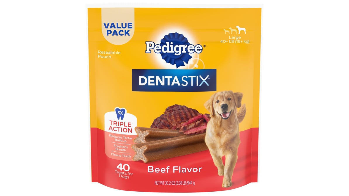Pedigree Dentastix Dog Treats Large Beef (40 ct)
