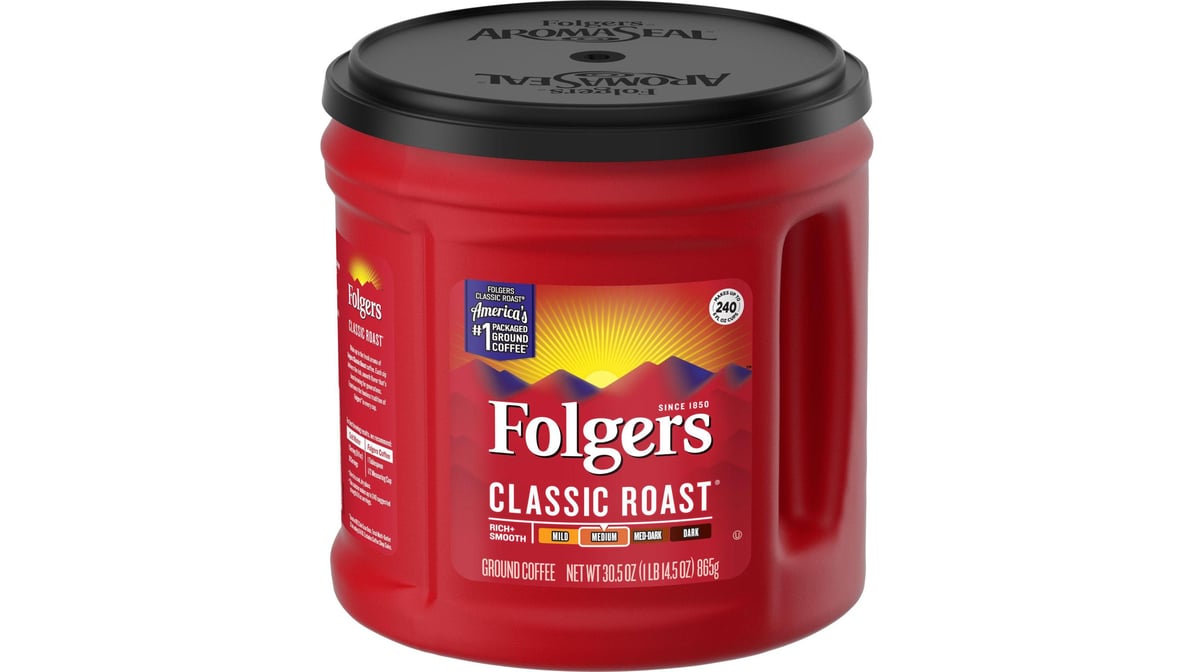 Folgers Medium Roast Ground Coffee Classic (30.5 oz)