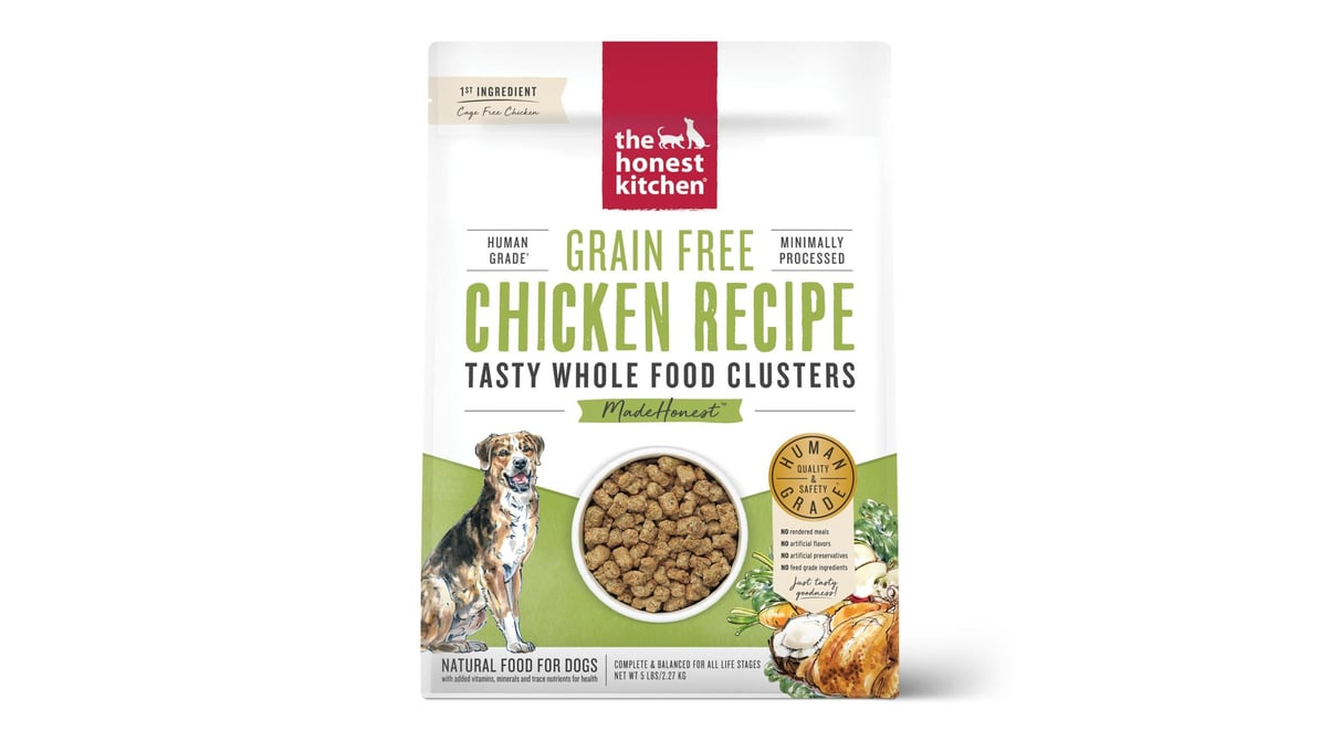 The Honest Kitchen Grain-Free Tasty Whole Food Clusters Dry Dog Food Chicken Recipe (5 lb)