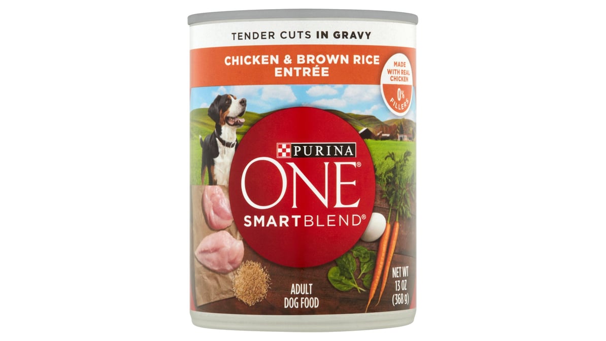 Purina ONE Smartblend Tender Cuts in Gravy Dog Food Chicken & Brown Rice Entrée (13 oz)