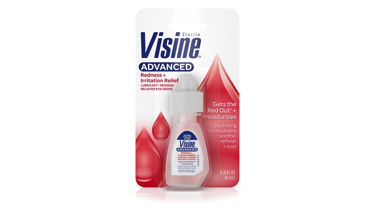 Visine Advanced Redness + Irritation Relief Eye Drops (0.28 oz)