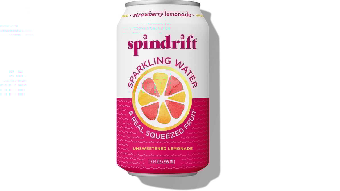 Spindrift Strawberry Lemonade Sparkling Water Cans (12 oz x 8 ct)