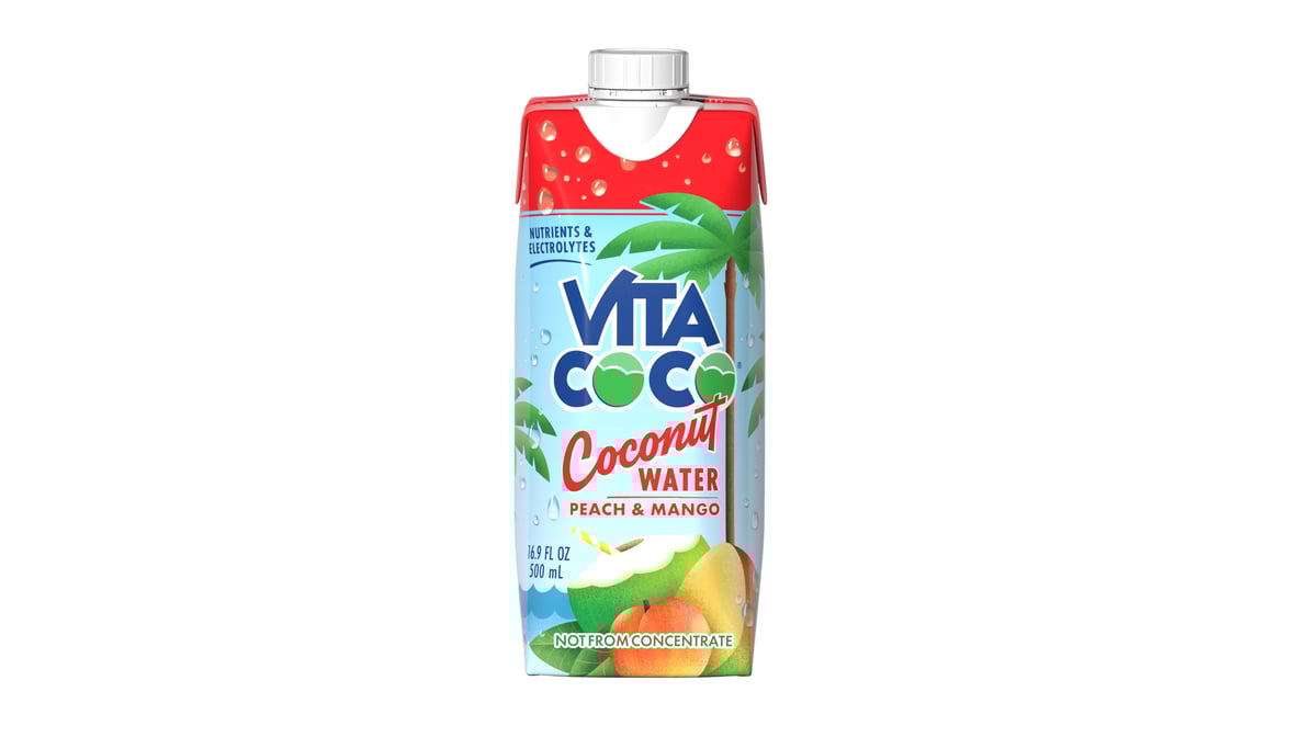 Vita Coco Pure Peach & Mango Coconut Water Carton (16.9 oz)