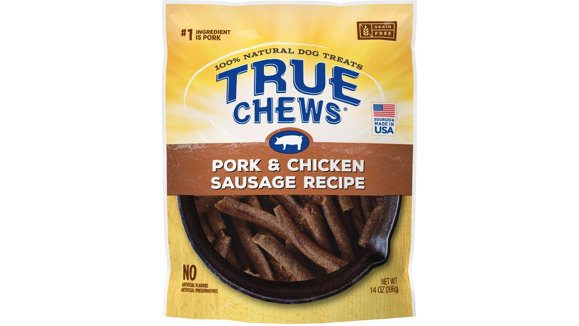 True Chews Pork & Chicken Sausage Recipe Dog Treats (14 oz)