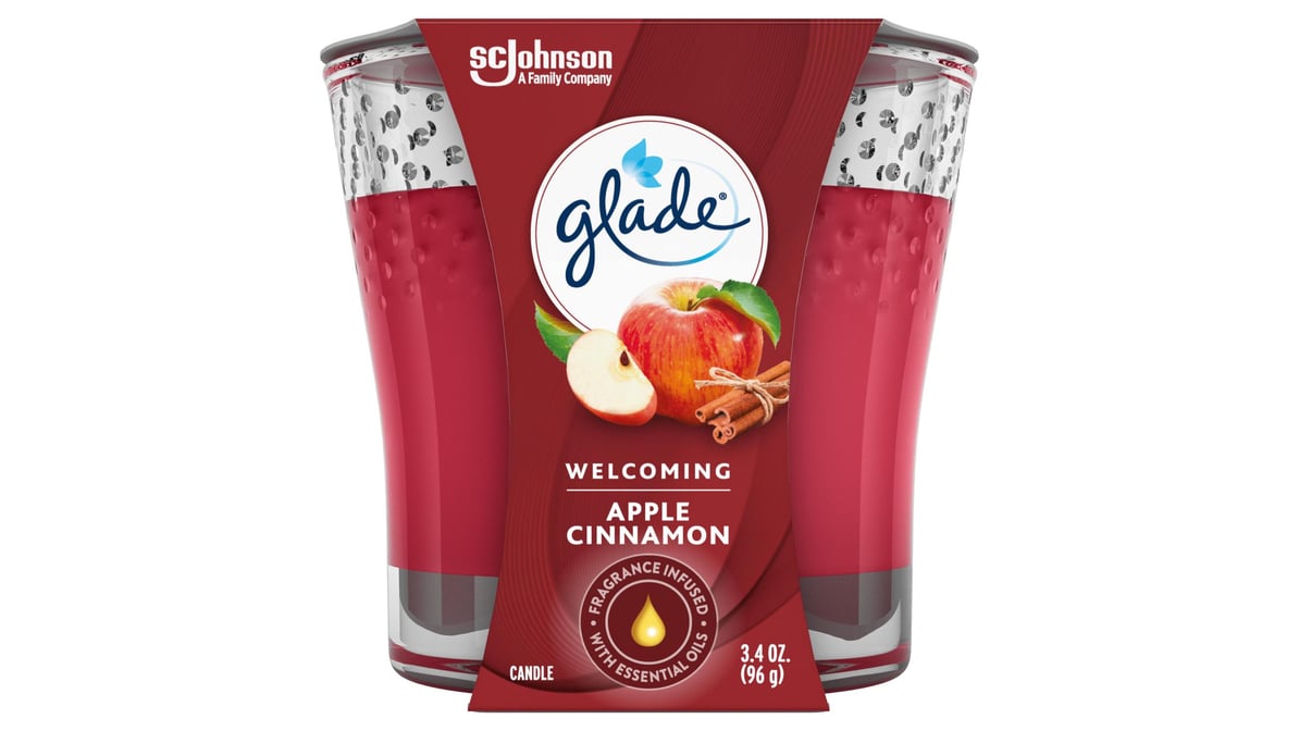 Glade Candle Jar Apple Cinnamon Air Freshener (3.4 oz)