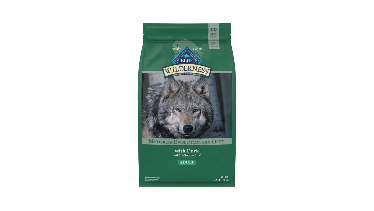 Blue Buffalo Wilderness High Protein Natural Dry Dog Food Adult Duck (4.5 lb)