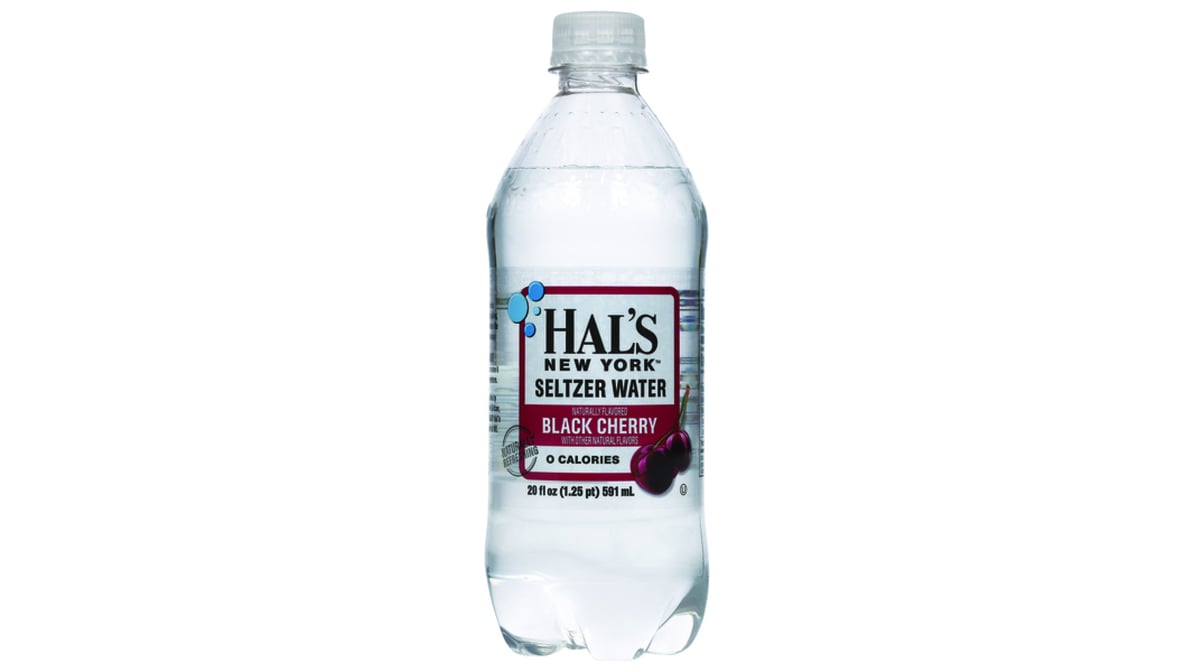 Hal's New York Black Cherry Sparkling Seltzer Water (20 oz)