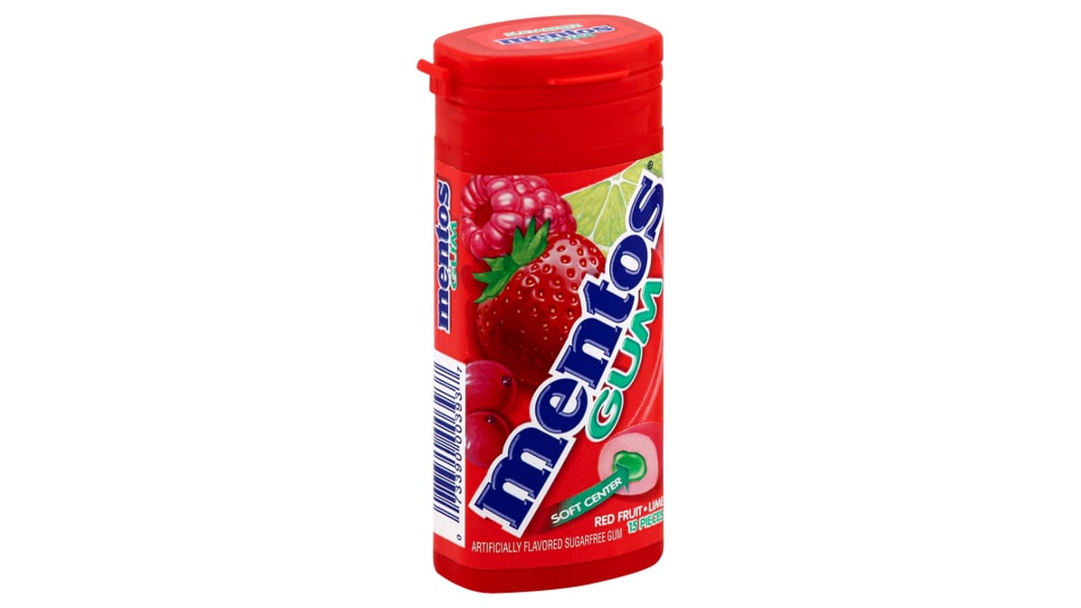 Mentos Sugar Free Red Fruit Lime Gum (15 ct)