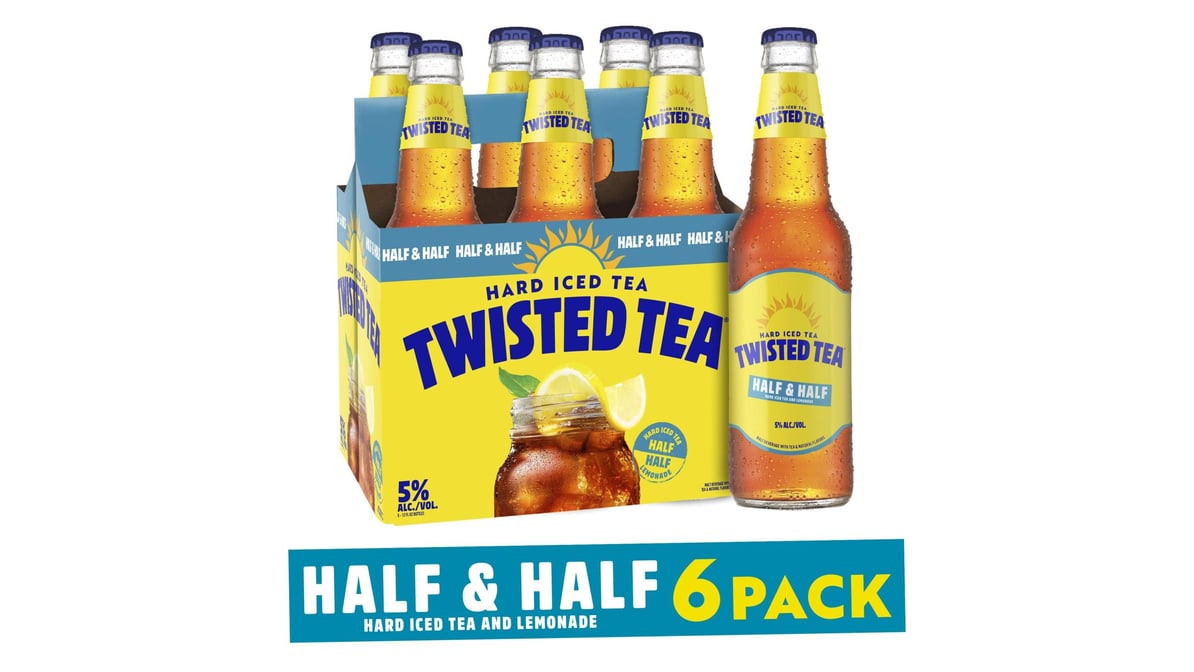 Twisted Tea Hard Iced Tea Half & Half Bottles (12 oz x 6 ct)