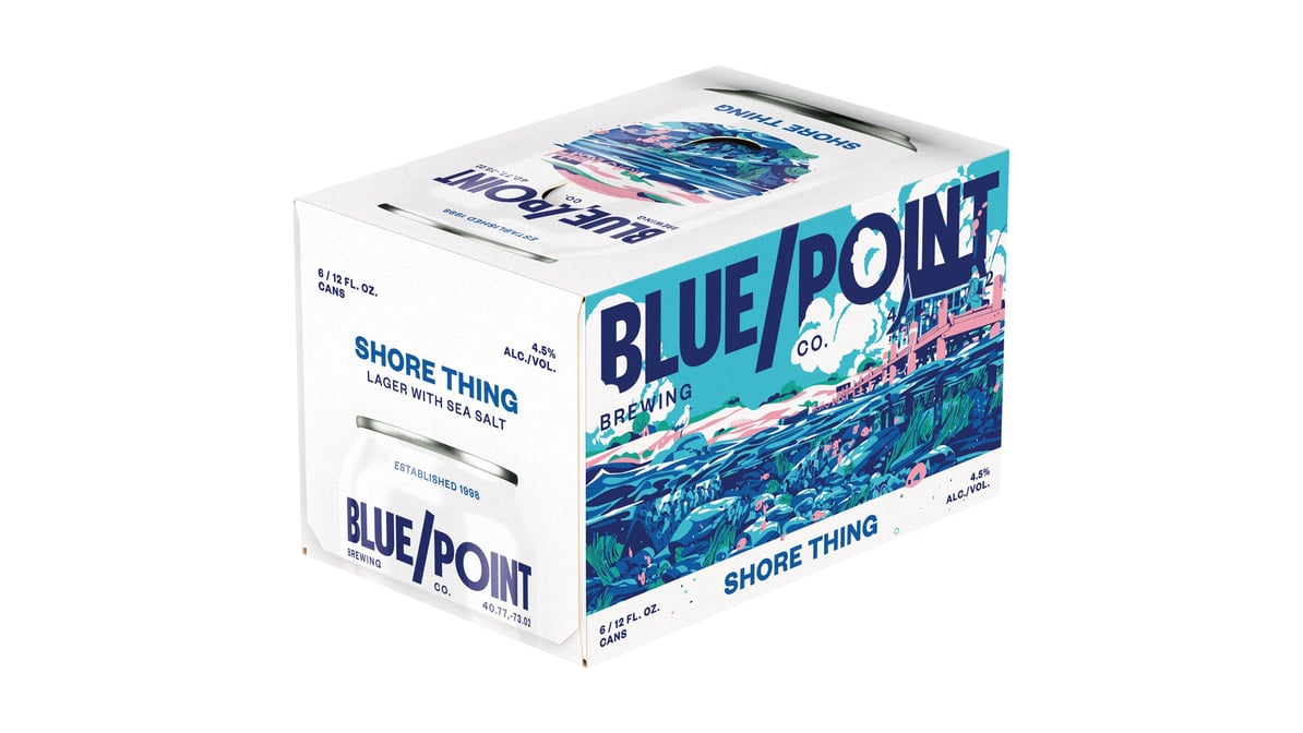 Blue Point Brewing Company Shore Thing Lager Cans (12 oz x 6 ct)