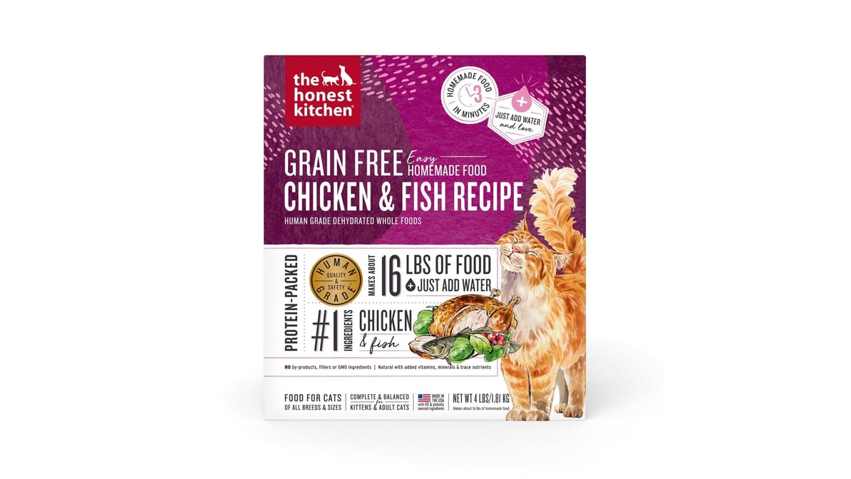 The Honest Kitchen Grain Free Whole Food Clusters Cat Food Chicken and Fish (4 lb)