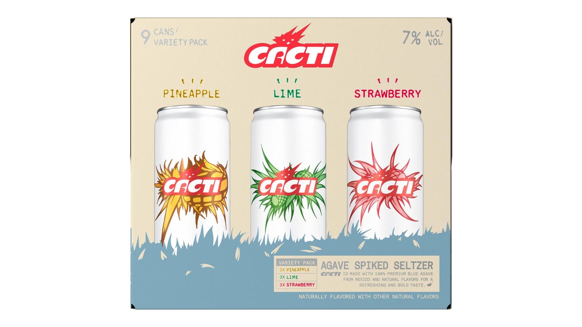 Cacti Hard Seltzer Cans Variety Pack (12 oz x 9 ct)