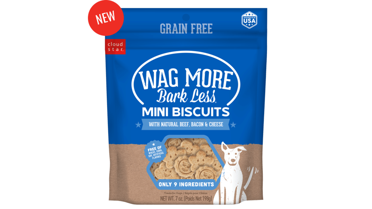 Cloud Star Wag More Bark Less Dog Biscuits with Natural Beef, Bacon & Cheese (7 oz)
