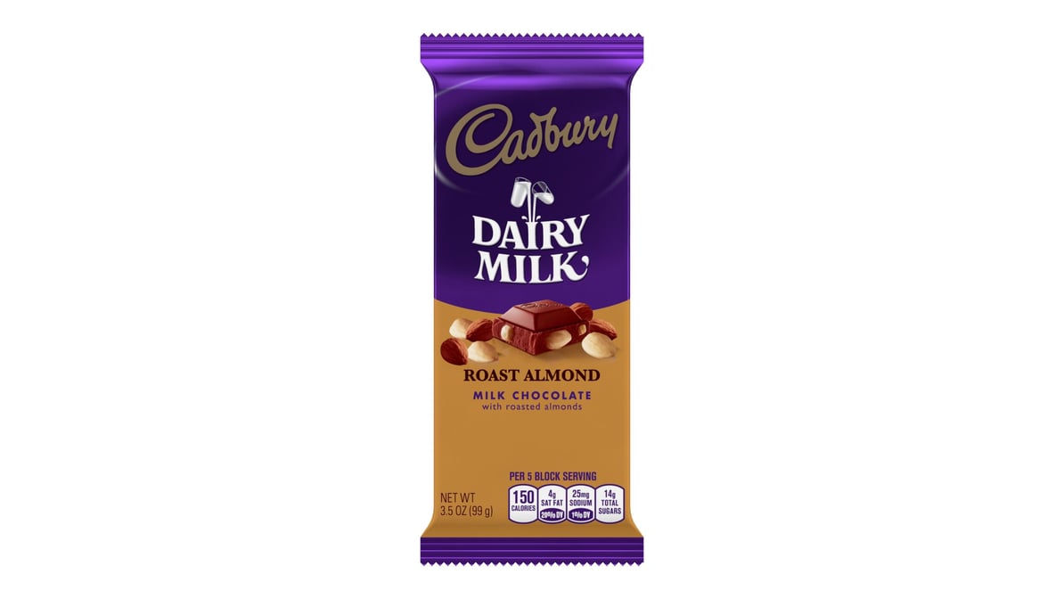 Cadbury Candy Bar Mlk Chocolate with Almonds Roasted (3.5 oz)