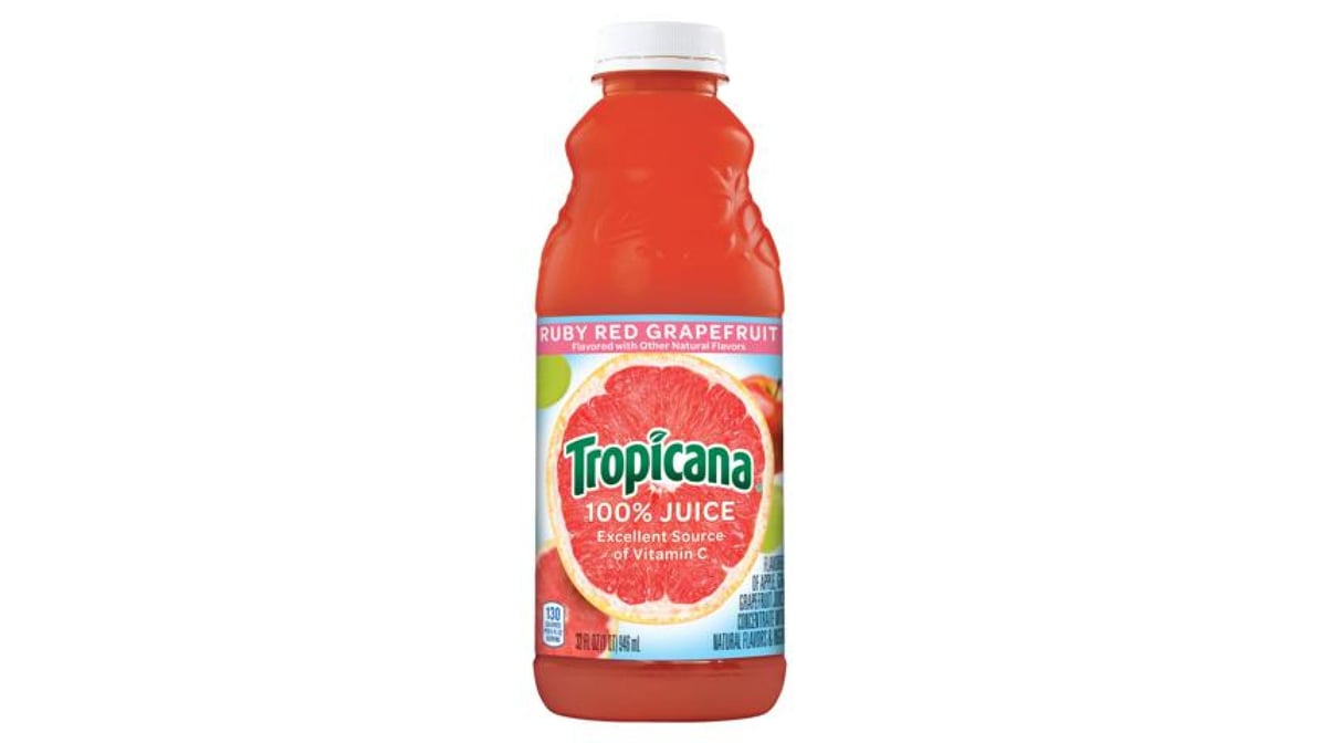 Tropicana Juice Ruby Red Grapefruit Juice Bottle (32 oz)