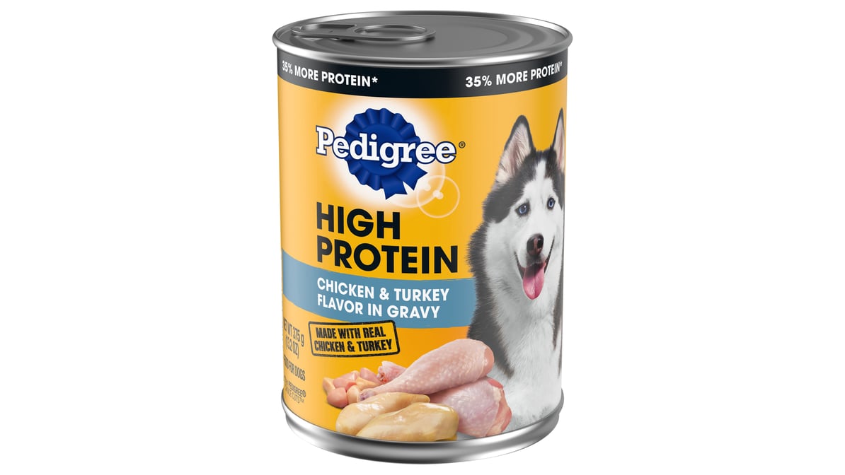 Pedigree High Protein Chicken & Turkey Flavor In Gravy Wet Dog Food (13.2 oz)