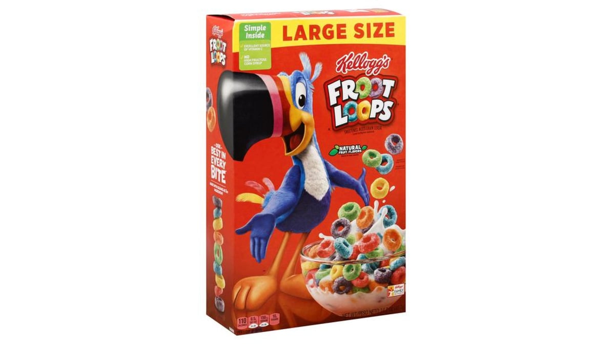 Kellogg's Froot Loops Large Size Cereal (14.7 oz)