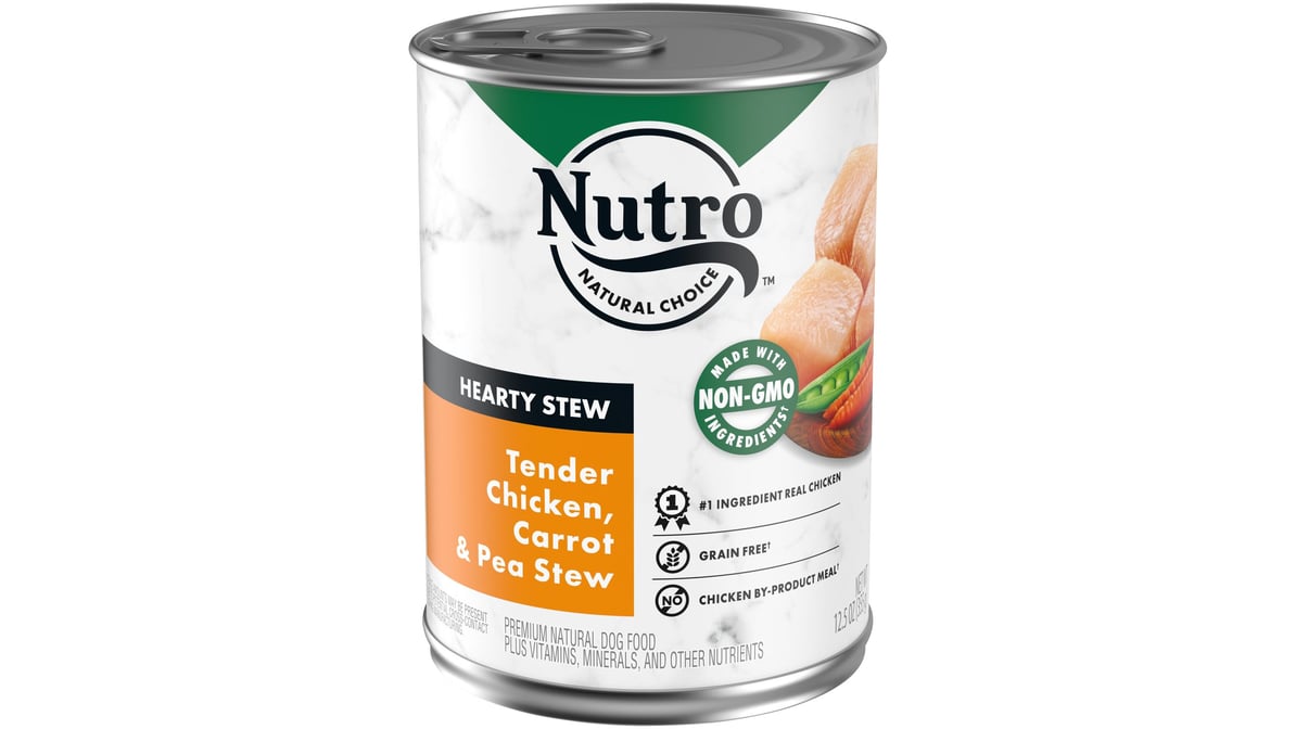 Nutro Natural Choice Wet Dog Food Hearty Stew Tender Chicken Carrot & Pea Stew (12.5 oz)