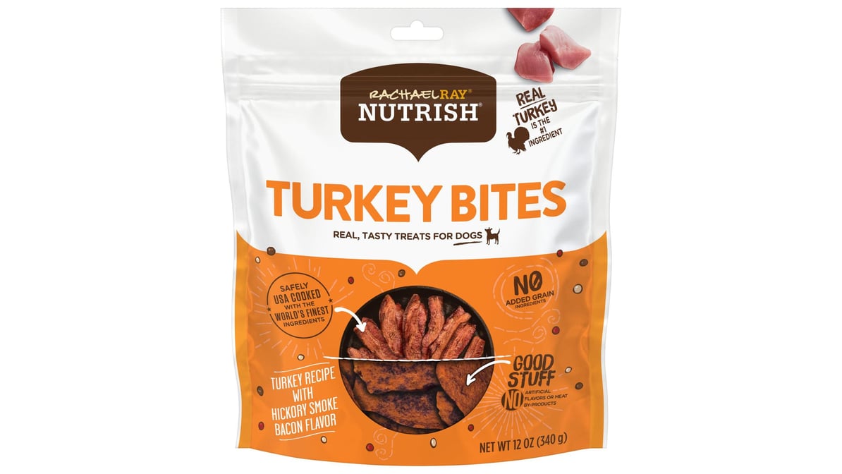Rachael Ray Nutrish Grain Free Dog Treats Turkey Bacon Recipe (12 oz)