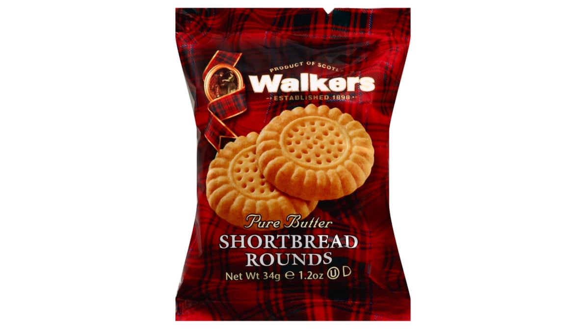 Walkers Pure Butter Shortbread Cookies Rounds (1.2 oz)