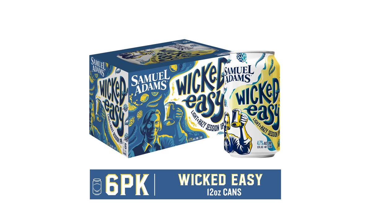 Samuel Adams Wicked Easy Light & Hazy Session IPA Cans (12 oz x 6 ct)