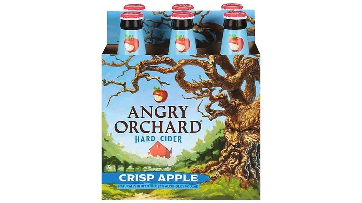 Angry Orchard Crisp Apple Hard Cider Bottle (12 oz x 6 ct)