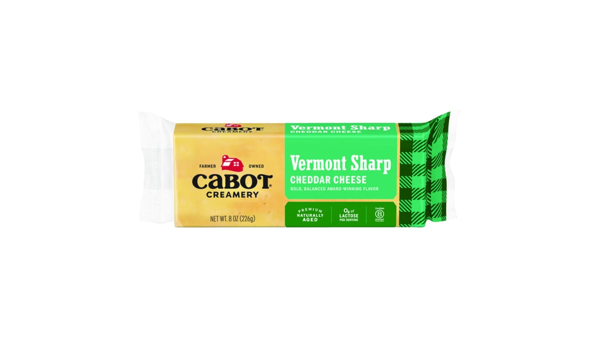 Cabot Vermont Sharp Yellow Cheddar Cheese Bar (8 oz)