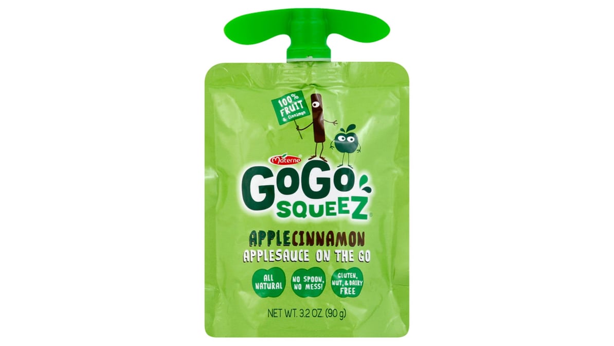 GoGo Squeez Apple Cinnamon On the Go Baby Food Pouches (3.2 oz)