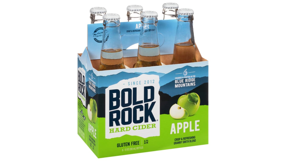 Bold Rock Apple Hard Cider Bottle (12 oz x 6 ct)