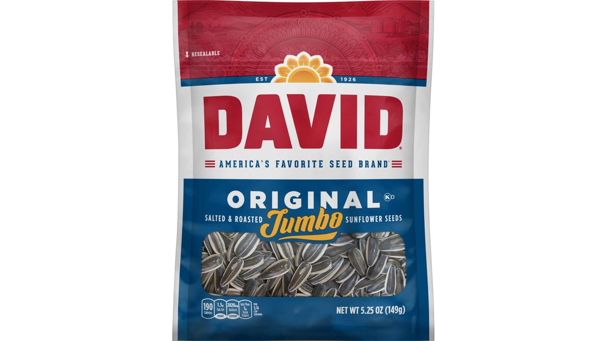 David Original Jumbo Sunflower Seeds Roasted & Salted (5.25 oz)
