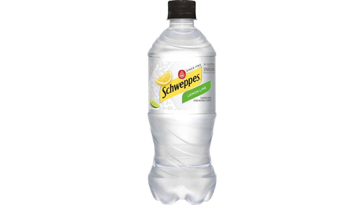 Schweppes Sparkling Seltzer Water Lemon Lime Bottle (20 oz)