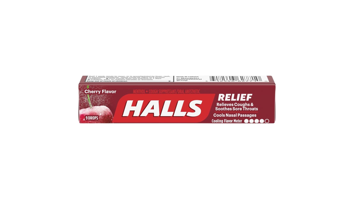 Halls Relief Cherry Cough Drops (9 ct)