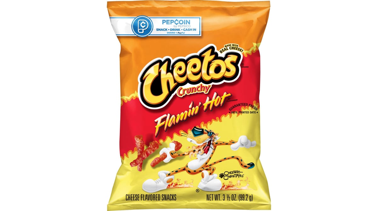Cheetos Flamin' Hot Crunchy Cheese Snacks (3.5 oz)
