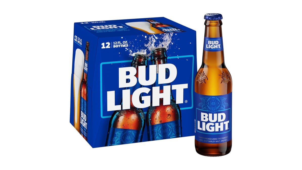Bud Light Beer Bottles (12 oz x 12 ct)