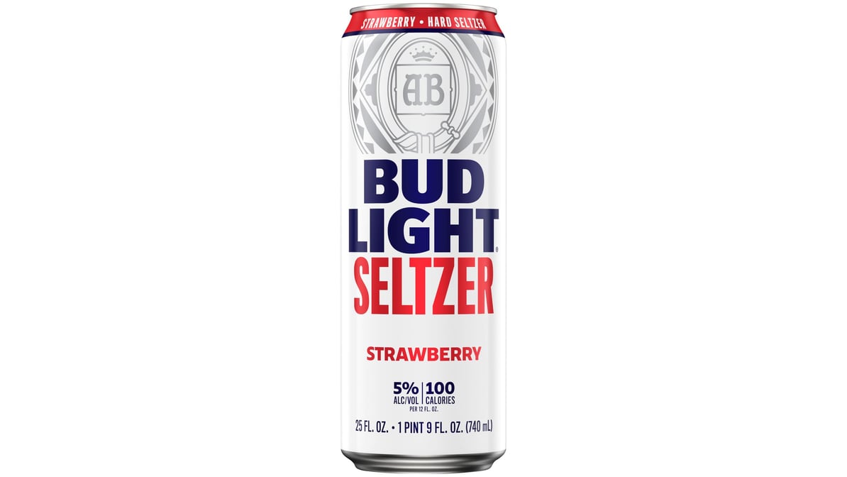 Bud Light Strawberry Hard Seltzer Can (25 oz)