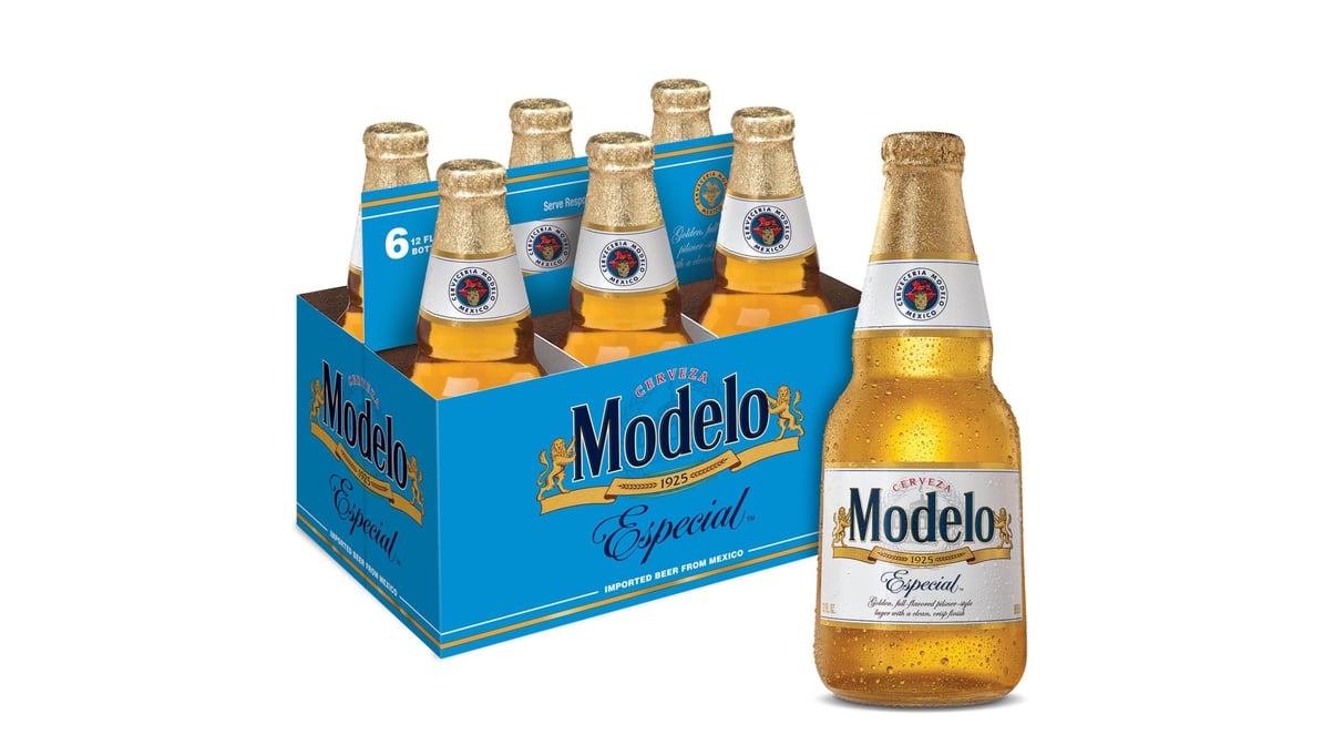 Modelo Especial Mexican Lager Bottles (12 oz x 6 ct)