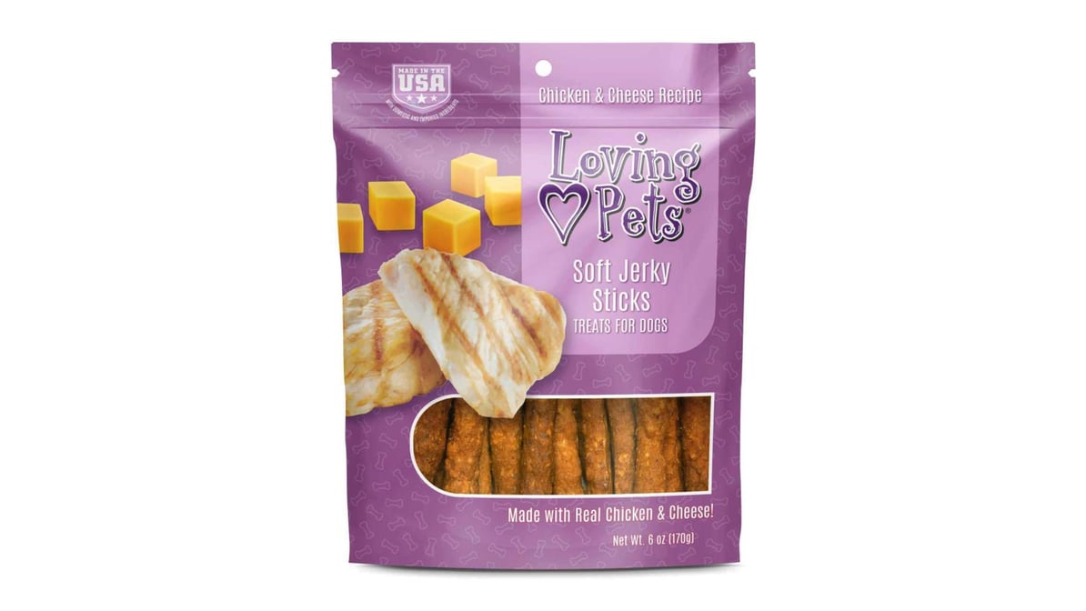 Loving Pets Cheese Dog Jerky Sticks (6 oz)