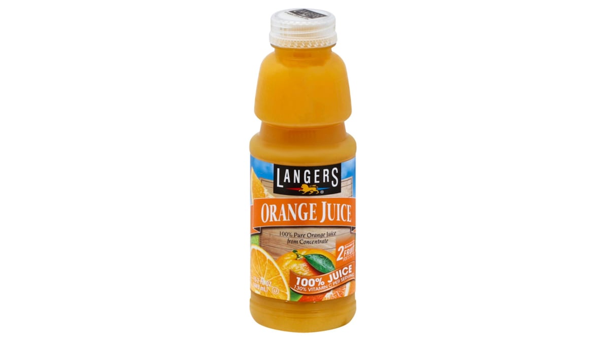 Langers 100% Juice Orange (15.2 oz)