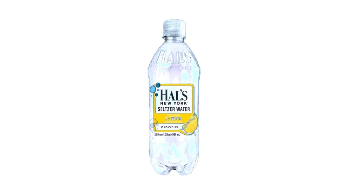 Hal's New York Lemon Sparkling Seltzer Water (20 oz)