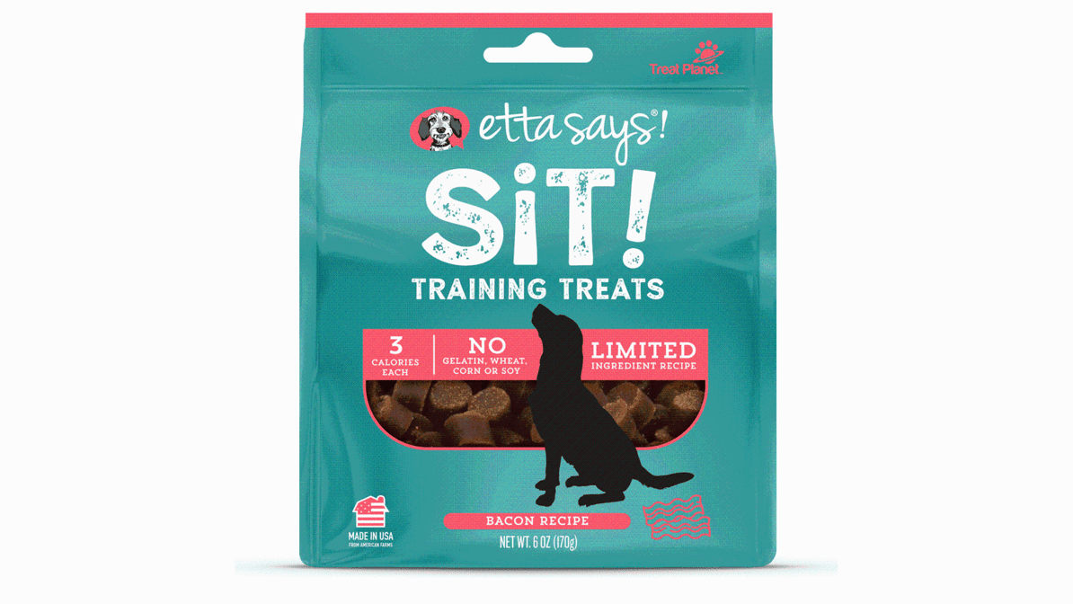 Etta Says! Sit! Dog Training Treats Bacon Recipe (6 oz)