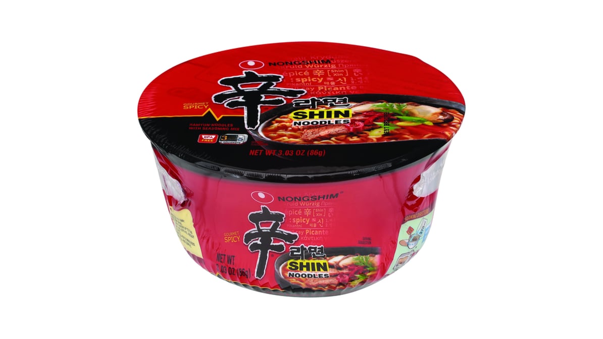 Nongshim Gourmet Spicy Shin Noodle Soup Bowl (3.03 oz)